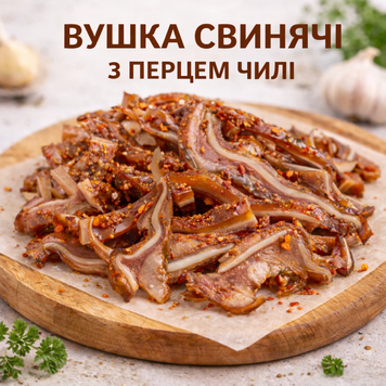 Вушка свинячі з перцем чилі, 100 г Пивасов Одеса